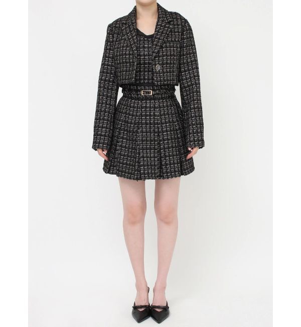 RESEXXY「ツイードクロップドジャケット【セットアップ着用可能】」|テーラードジャケット|