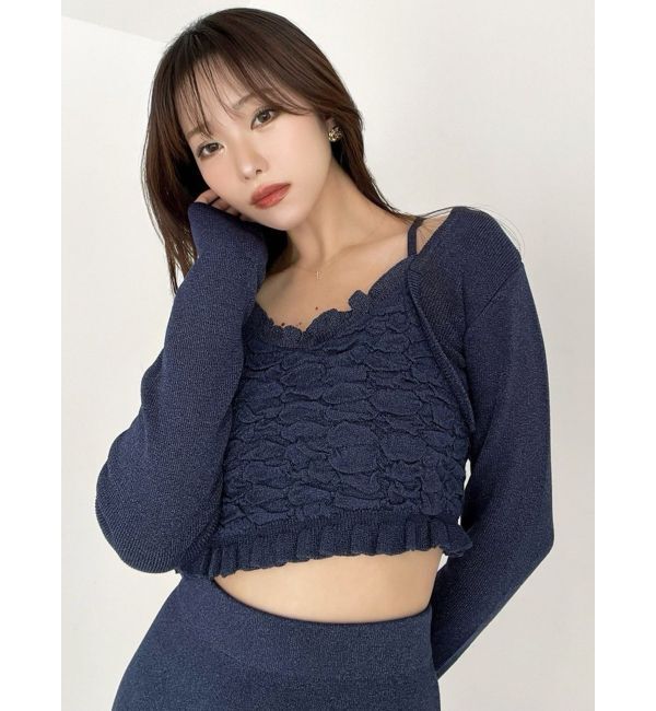 RESEXXY「シャーリングニットトップス【セットアップ着用可能】」|ニット・セーター|