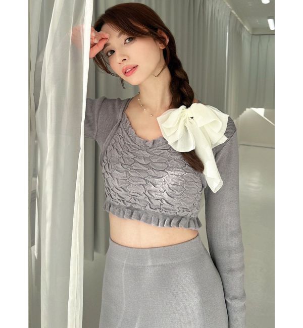 RESEXXY「シャーリングニットトップス【セットアップ着用可能】」|ニット・セーター|