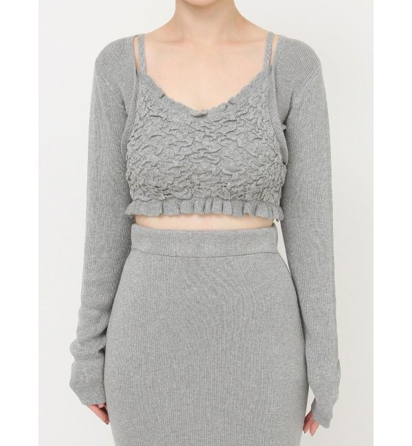 RESEXXY「シャーリングニットトップス【セットアップ着用可能】」|ニット・セーター|