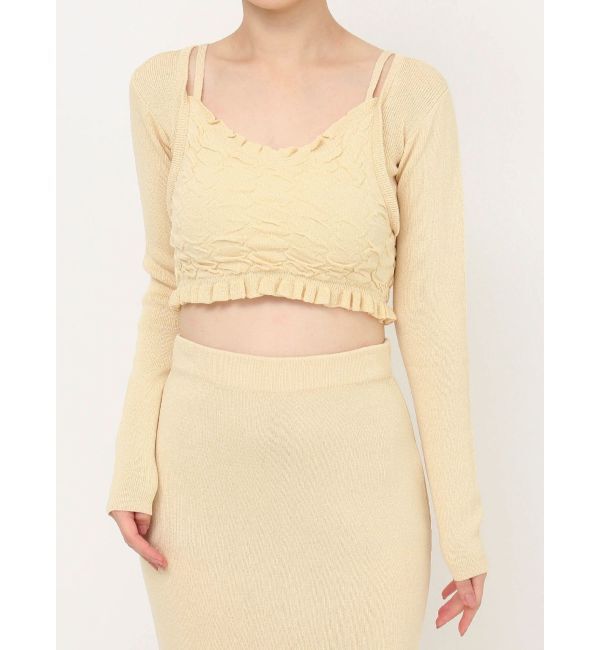 RESEXXY「シャーリングニットトップス【セットアップ着用可能】」|ニット・セーター|