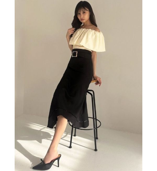 RESEXXY「アシンメトリーフレアマーメイドスカート」|スカート|