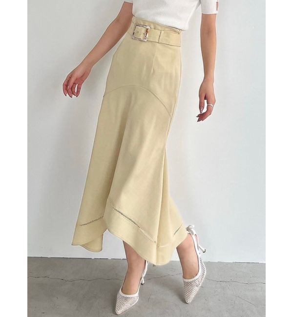 RESEXXY「アシンメトリーフレアマーメイドスカート」|スカート|イエロー