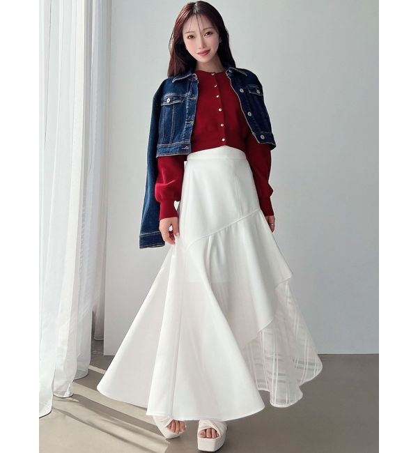 RESEXXY「シアーチェックアシンメトリースカート」|スカート|