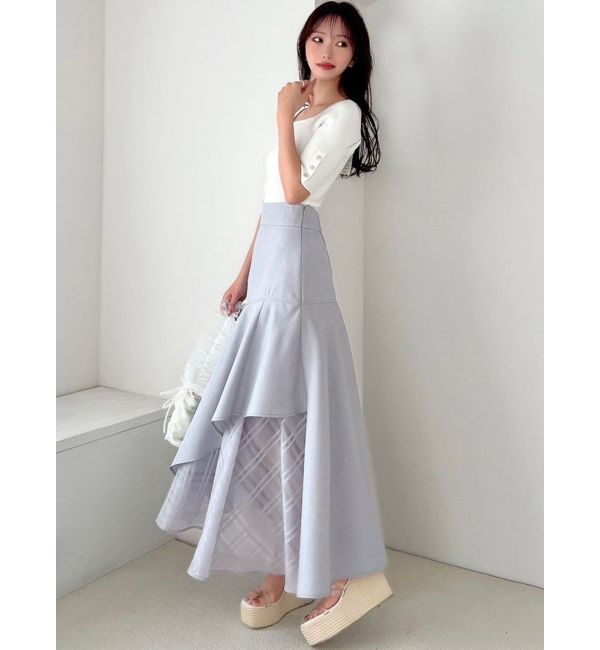 RESEXXY「シアーチェックアシンメトリースカート」|スカート|