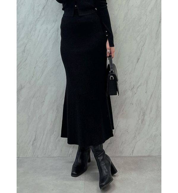 dazzlin「シャイニーマーメイドニットスカート」|スカート|ブラック
