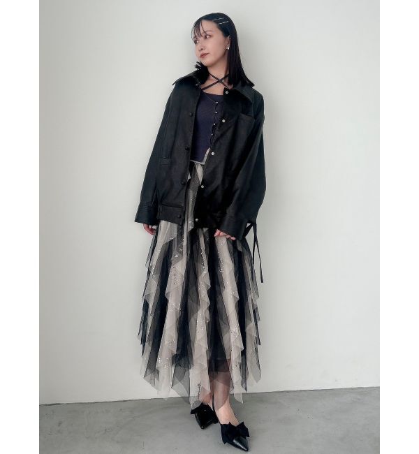 dazzlin「ナナイロフリルスカート」|スカート|