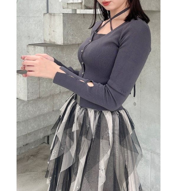 dazzlin「ナナイロフリルスカート」|スカート|