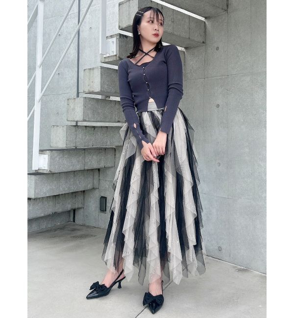 dazzlin「ナナイロフリルスカート」|スカート|