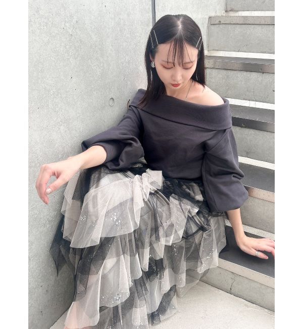 dazzlin「ナナイロフリルスカート」|スカート|