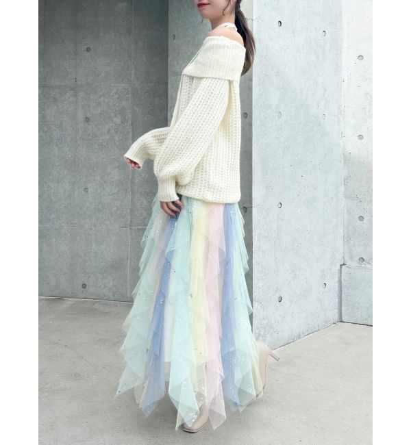 dazzlin「ナナイロフリルスカート」|スカート|