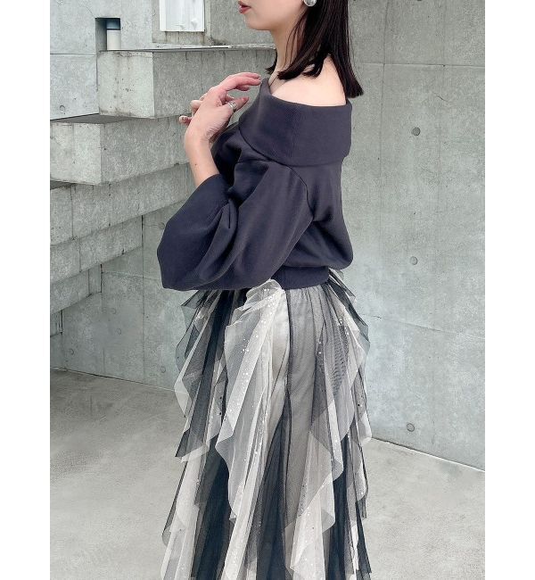 dazzlin「ナナイロフリルスカート」|スカート|