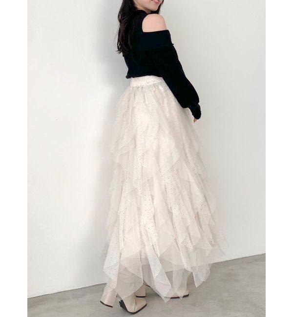 dazzlin「ナナイロフリルスカート」|スカート|