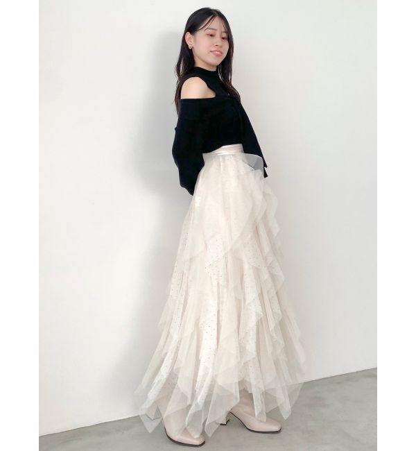 dazzlin「ナナイロフリルスカート」|スカート|