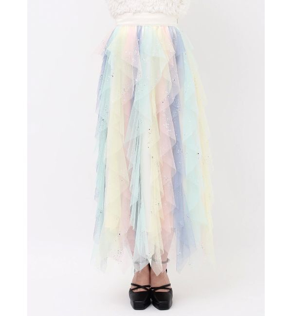 dazzlin「ナナイロフリルスカート」|スカート|