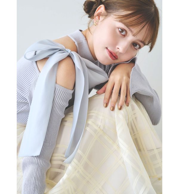 dazzlin「ワンショルリボンニットトップス」|ニット・セーター|