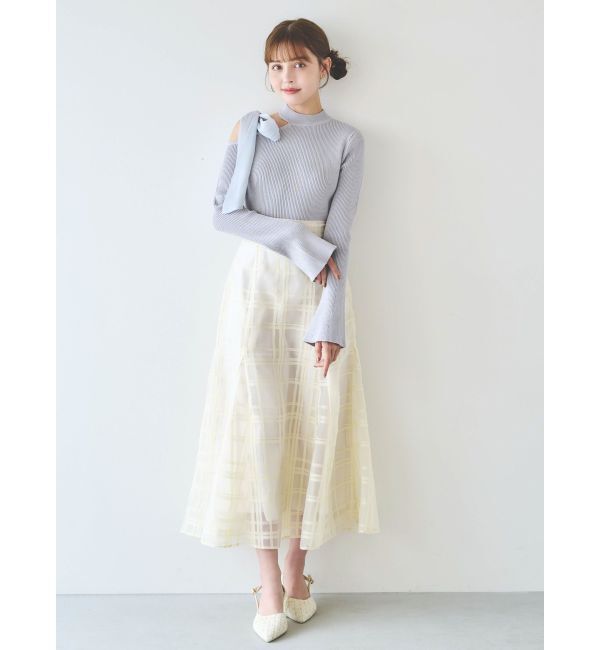 dazzlin「ワンショルリボンニットトップス」|ニット・セーター|