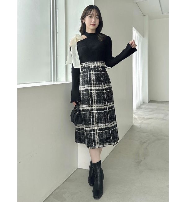 dazzlin「ワンショルリボンニットトップス」|ニット・セーター|