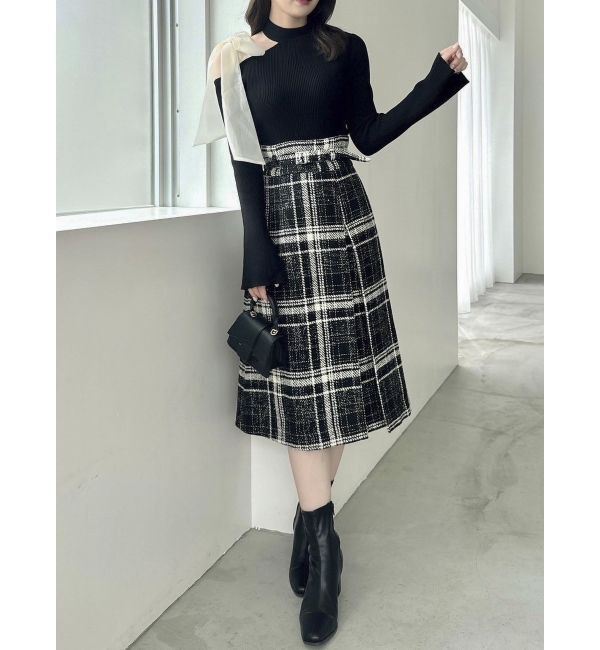 dazzlin「ワンショルリボンニットトップス」|ニット・セーター|