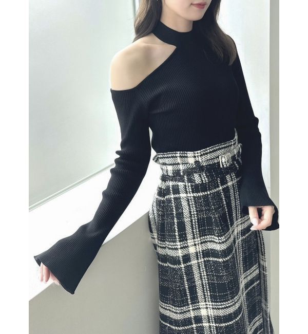 dazzlin「ワンショルリボンニットトップス」|ニット・セーター|