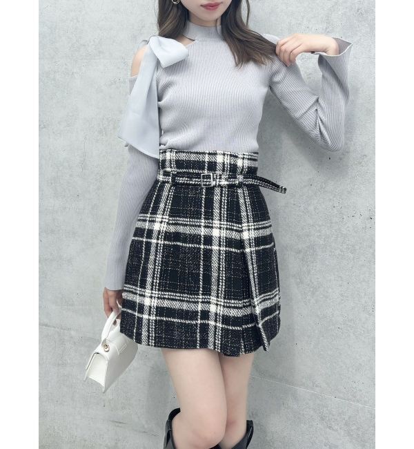 dazzlin「ワンショルリボンニットトップス」|ニット・セーター|