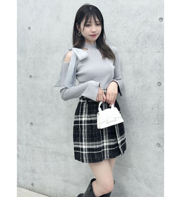 dazzlin「ワンショルリボンニットトップス」|ニット・セーター|