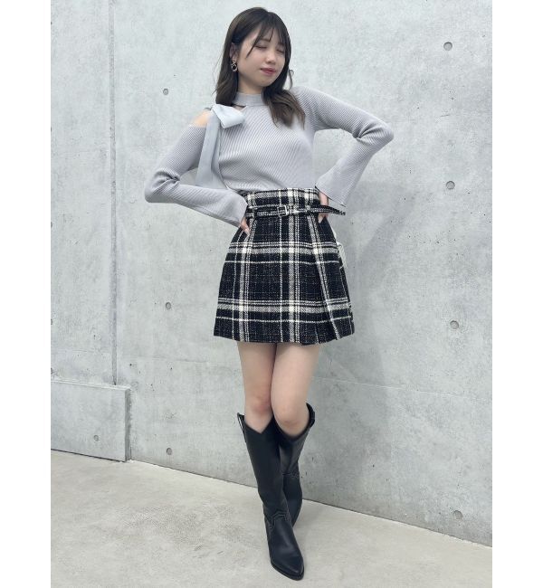 dazzlin「ワンショルリボンニットトップス」|ニット・セーター|