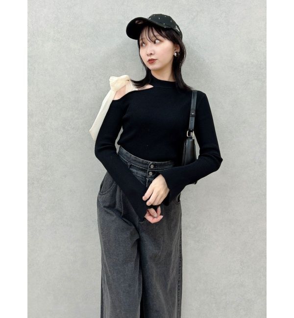 dazzlin「ワンショルリボンニットトップス」|ニット・セーター|