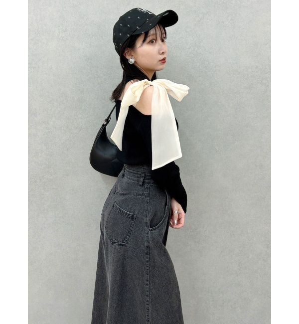 dazzlin「ワンショルリボンニットトップス」|ニット・セーター|