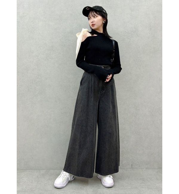 dazzlin「ワンショルリボンニットトップス」|ニット・セーター|