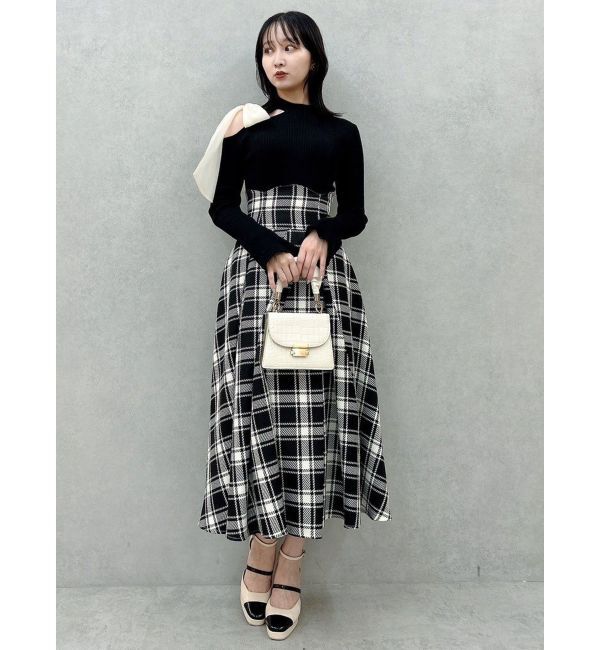 dazzlin「ワンショルリボンニットトップス」|ニット・セーター|