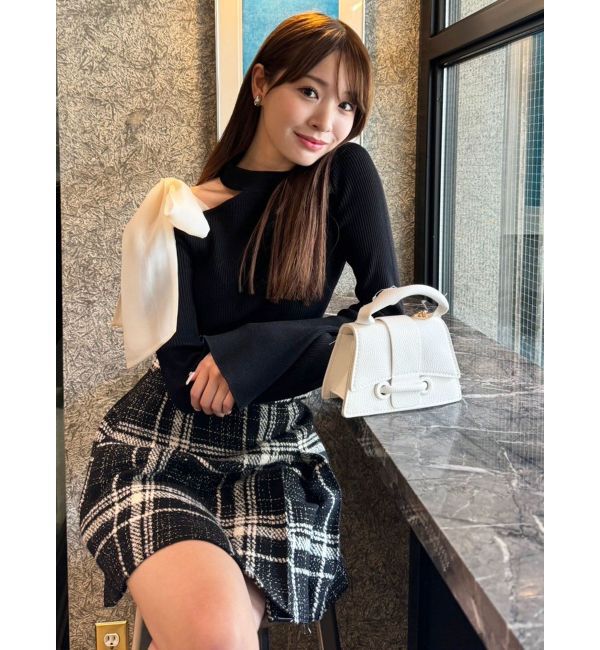 dazzlin「ワンショルリボンニットトップス」|ニット・セーター|