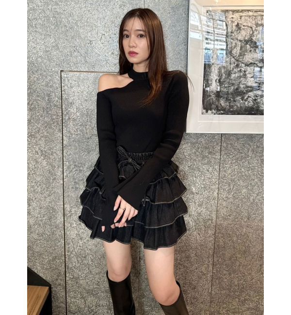 dazzlin「ワンショルリボンニットトップス」|ニット・セーター|