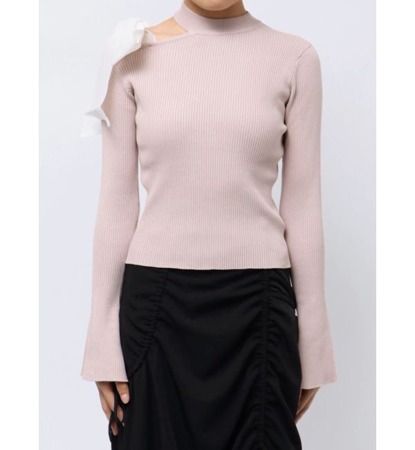 dazzlin「ワンショルリボンニットトップス」|ニット・セーター|