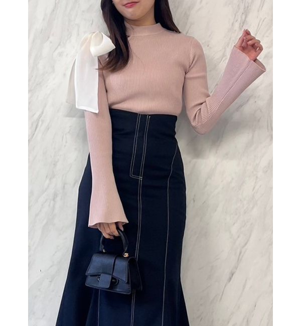 dazzlin「ワンショルリボンニットトップス」|ニット・セーター|