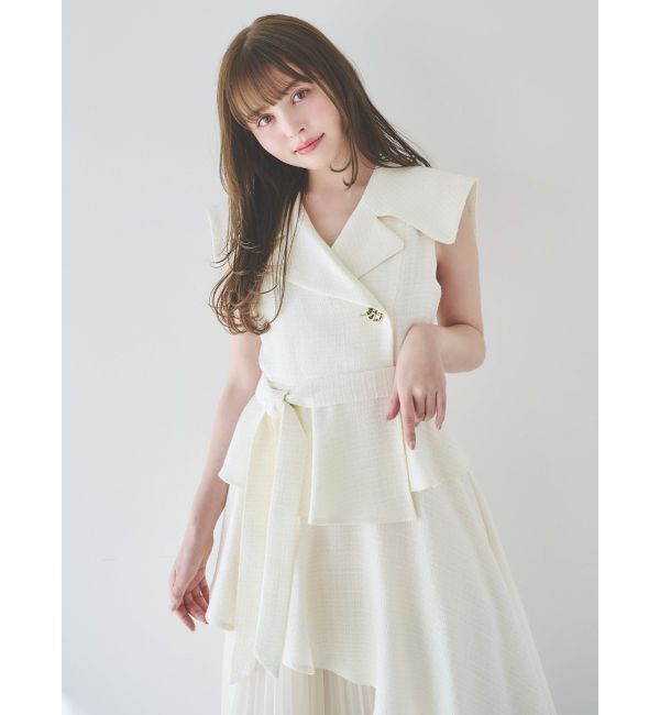 dazzlin「【再生産】アシメプリーツトレンチワンピース」|ワンピース|