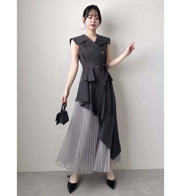 dazzlin「【再生産】アシメプリーツトレンチワンピース」|ワンピース|