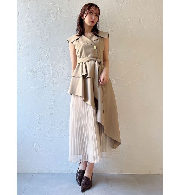 dazzlin「【再生産】アシメプリーツトレンチワンピース」|ワンピース|
