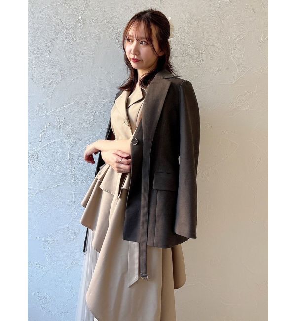 dazzlin「【再生産】アシメプリーツトレンチワンピース」|ワンピース|