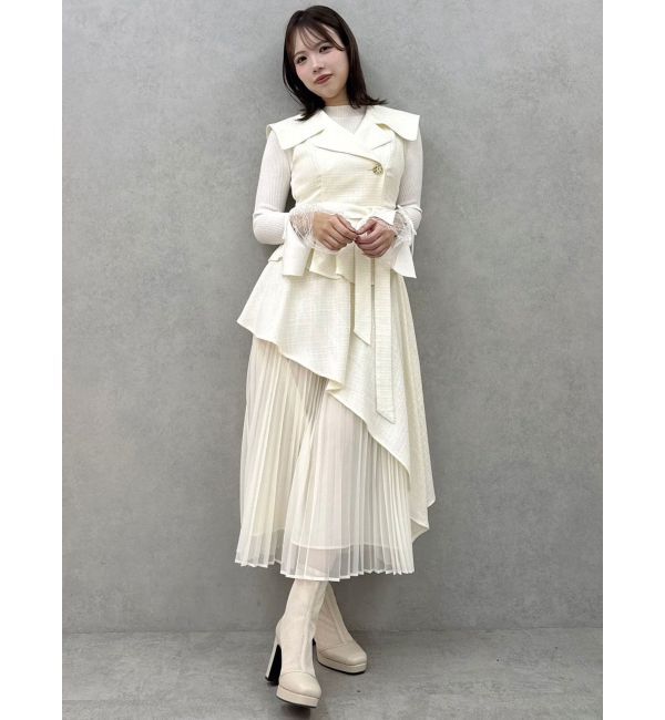 dazzlin「【再生産】アシメプリーツトレンチワンピース」|ワンピース|