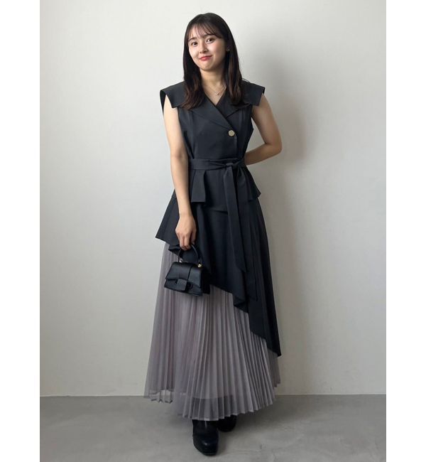 dazzlin「【再生産】アシメプリーツトレンチワンピース」|ワンピース|