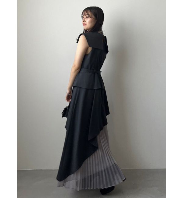 dazzlin「【再生産】アシメプリーツトレンチワンピース」|ワンピース|