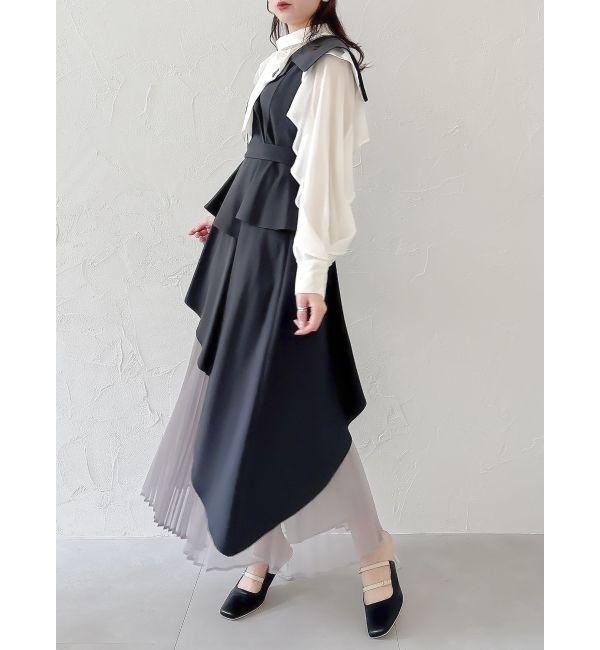 dazzlin「【再生産】アシメプリーツトレンチワンピース」|ワンピース|