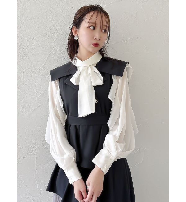 dazzlin「【再生産】アシメプリーツトレンチワンピース」|ワンピース|