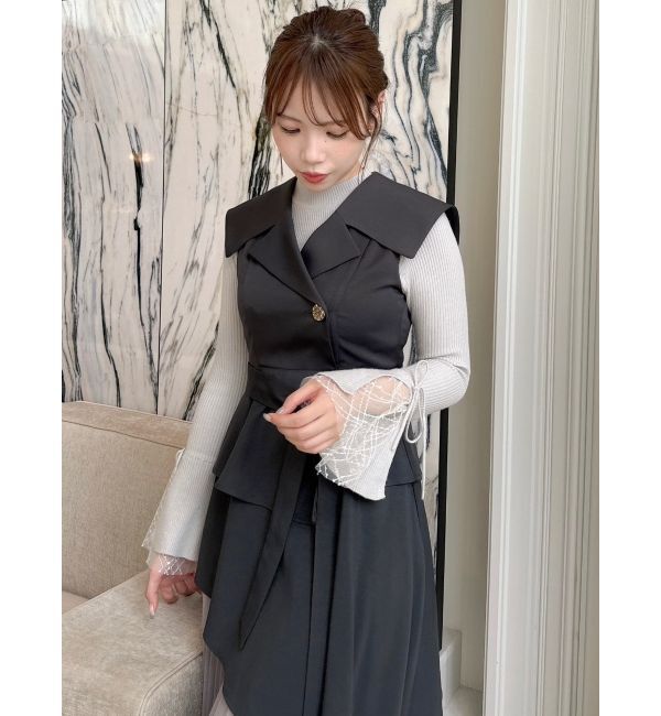 dazzlin「【再生産】アシメプリーツトレンチワンピース」|ワンピース|