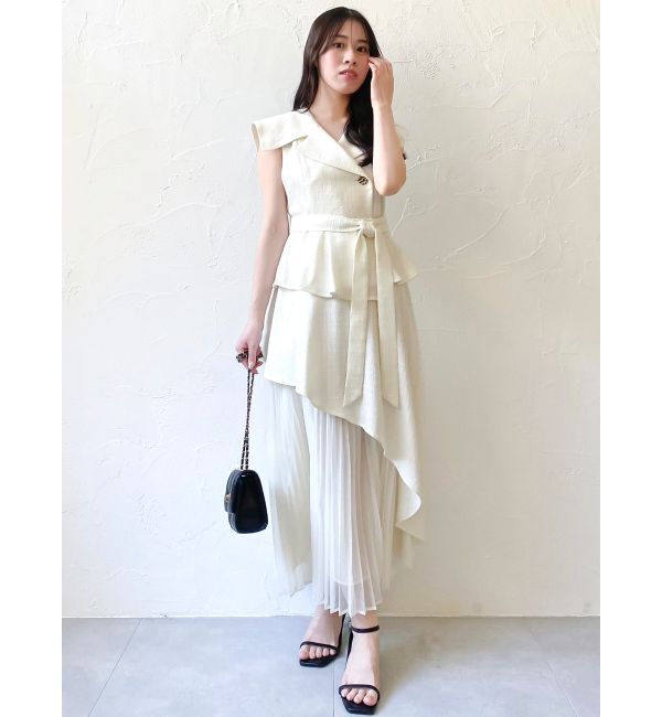 dazzlin「【再生産】アシメプリーツトレンチワンピース」|ワンピース|