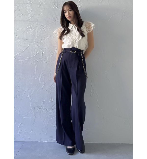 dazzlin「ハイウエストチェーンサス付パンツ」|その他|