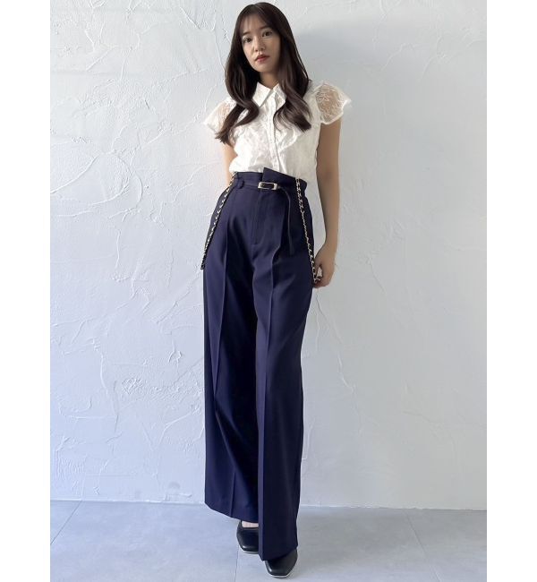 dazzlin「ハイウエストチェーンサス付パンツ」|その他|