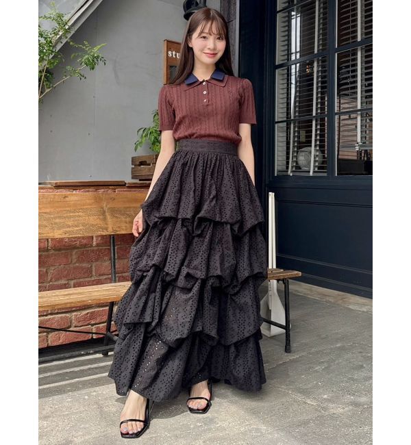 dazzlin「コットンレースバルーンタックスカート」|スカート|