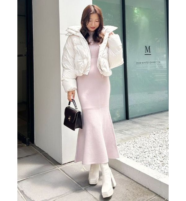 MERCURYDUO「チェーンボレロセットニットマーメイドワンピース」|ワンピース|